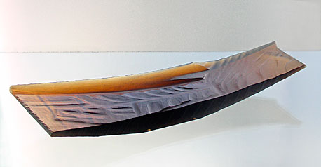 DAM IN THE MOUNTAINS, mould-melted glass, cut, 7 × 58 × 16 cm, 2007
foto author